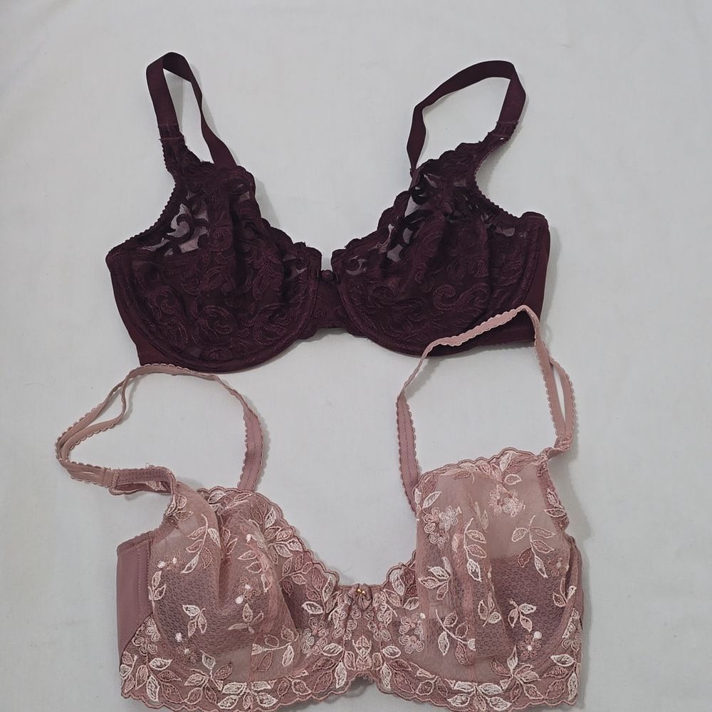 2‎ Wacoal Underwire, Embroidered lace bras 32DD